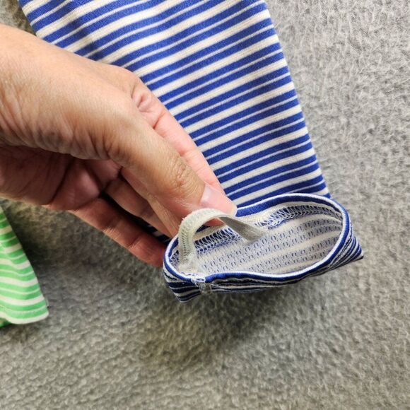 Patagonia Top Womens XS Green Striped Capilene 3 Midweight 1/4 Zip Baselayer - Picture 6 of 15